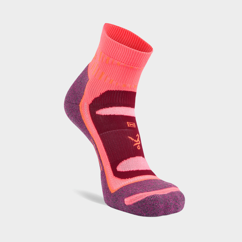 Anklet Blister Resist Running Sock _ 180813 _ Pink