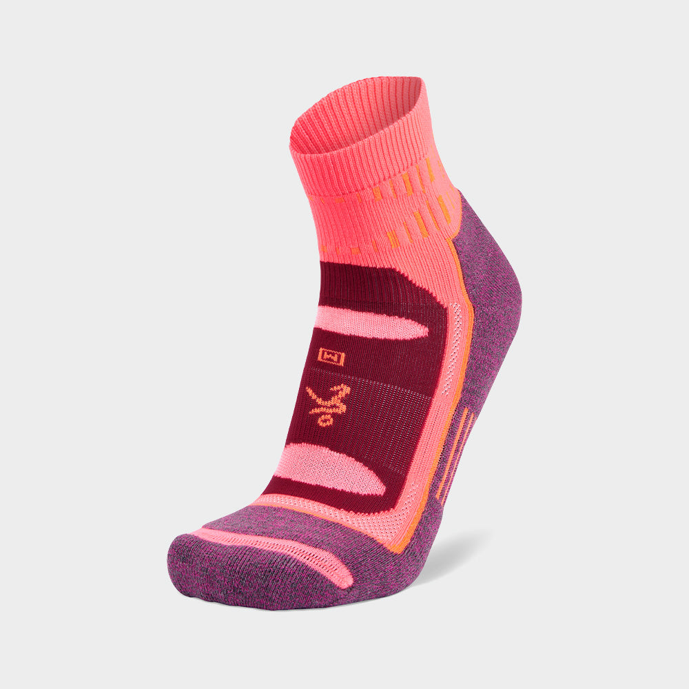 Anklet Blister Resist Running Sock _ 180813 _ Pink