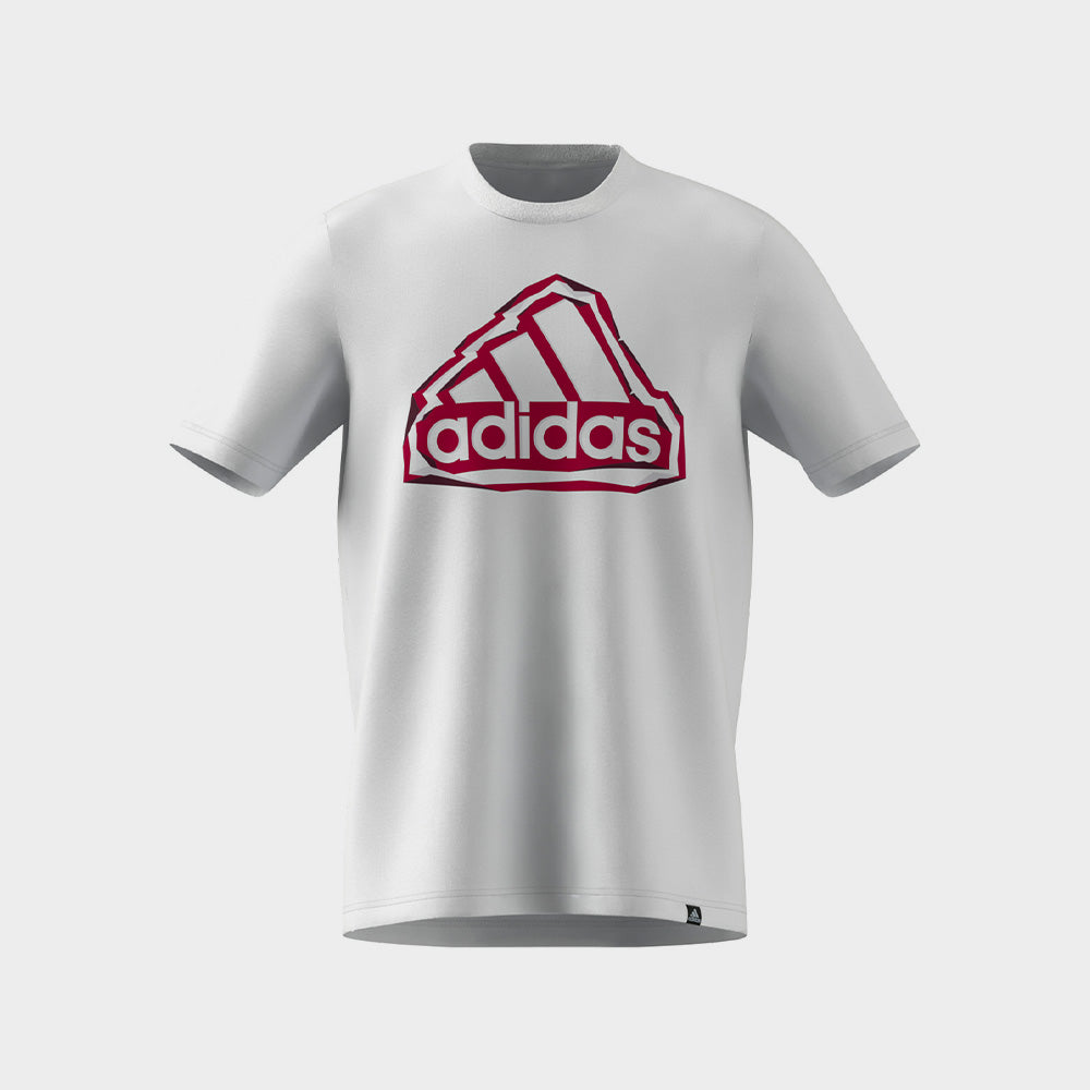 Adidas Mens Field Badge Of Sport Logo Tee White/Multi _ 180886 _ White