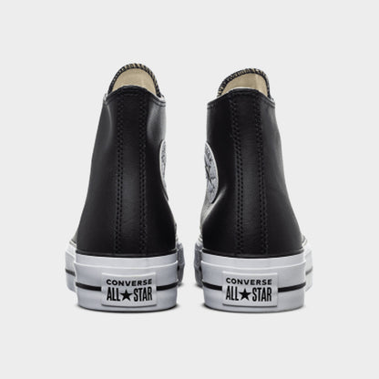 Converse Womens Chuck Taylor All Star Leather Platform High Top sneakers Black