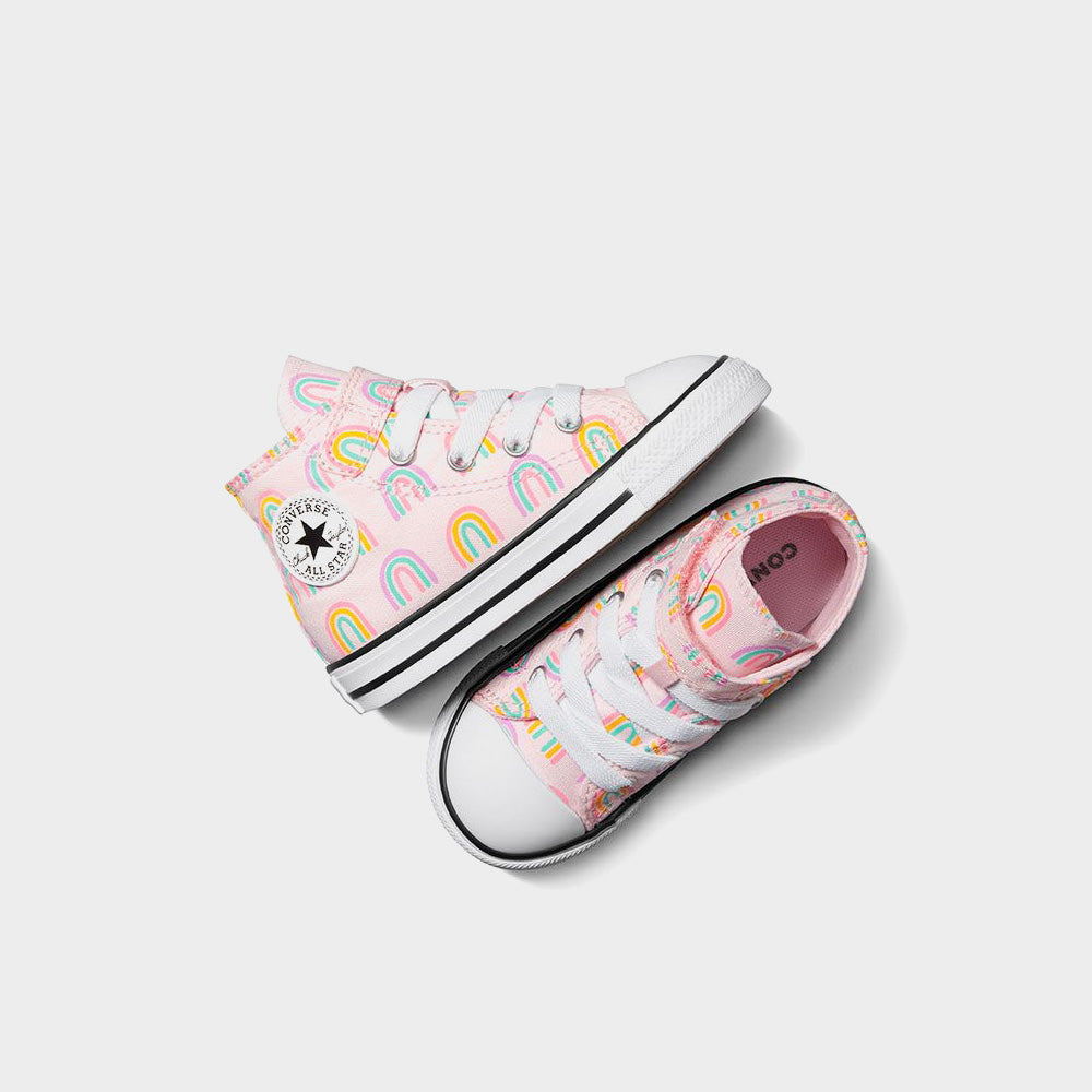 Converse Infants Chuck Taylor All Star EasY On Rainbows Sneakers Pink Tekkie Town