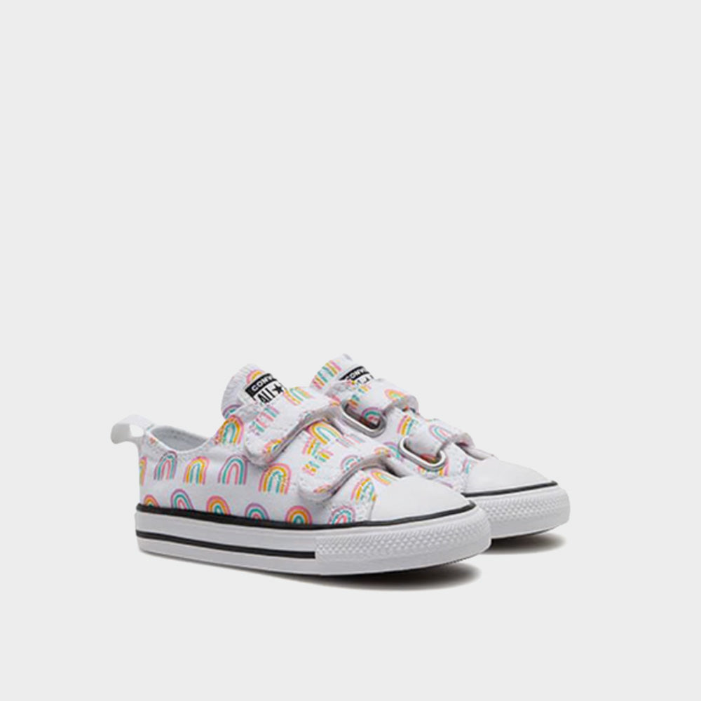 Converse Infants Chuck Taylor All Star EasY-On Rainbows Sneakers White/Multi _ 181051 _ White