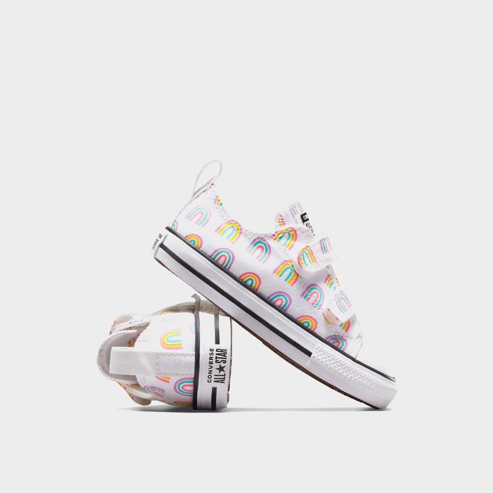 Converse Infants Chuck Taylor All Star EasY-On Rainbows Sneakers White/Multi _ 181051 _ White