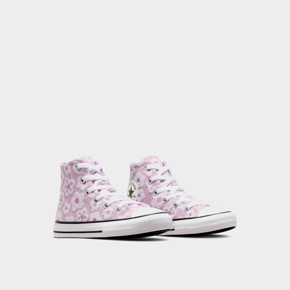 Converse Kids Chuck Taylor All Star Floral Embroidery Sneaker Lilac/White _ 181057 _ Lilac