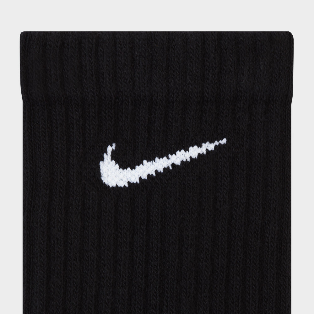 Nike Unisex 3-Pack Crew Cush Train Sock Black/White _ 181230 _ Black