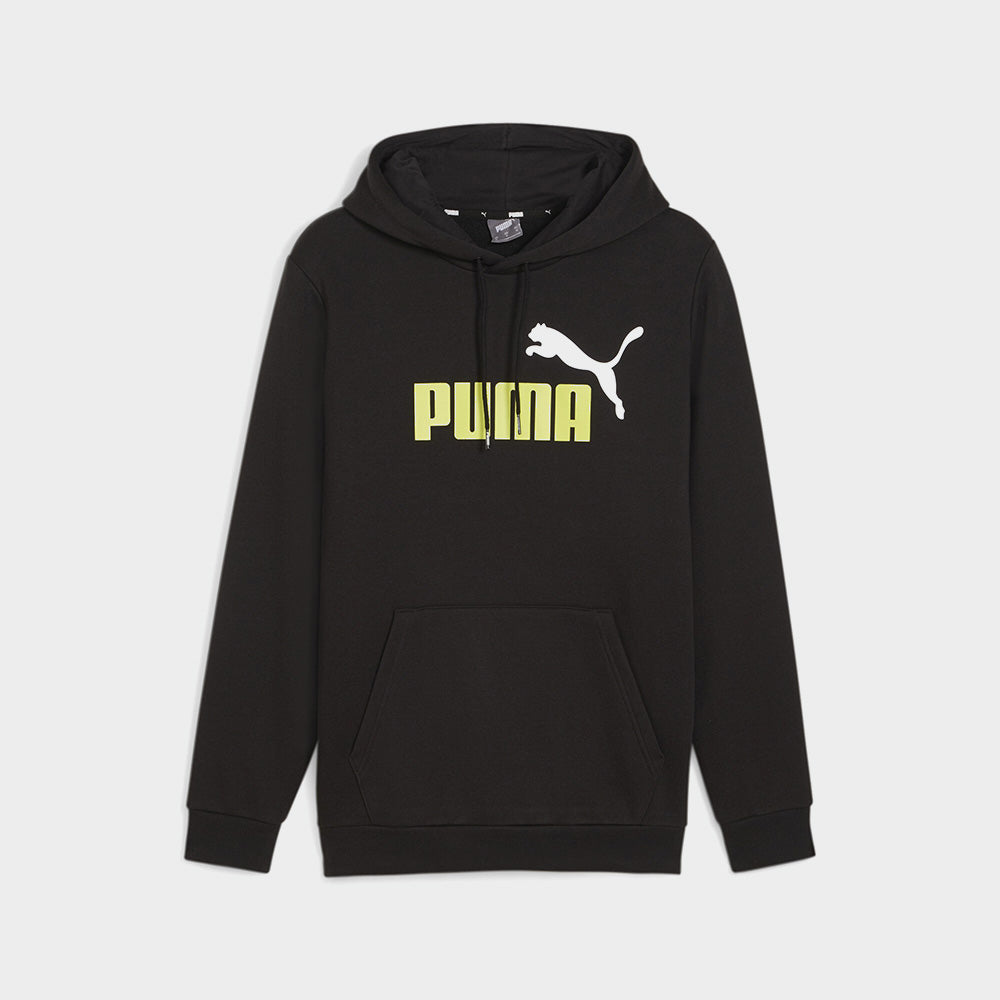 Puma Mens Essential 2 Color Big Logo Hoodie Black/Multi _ 181384 _ Black