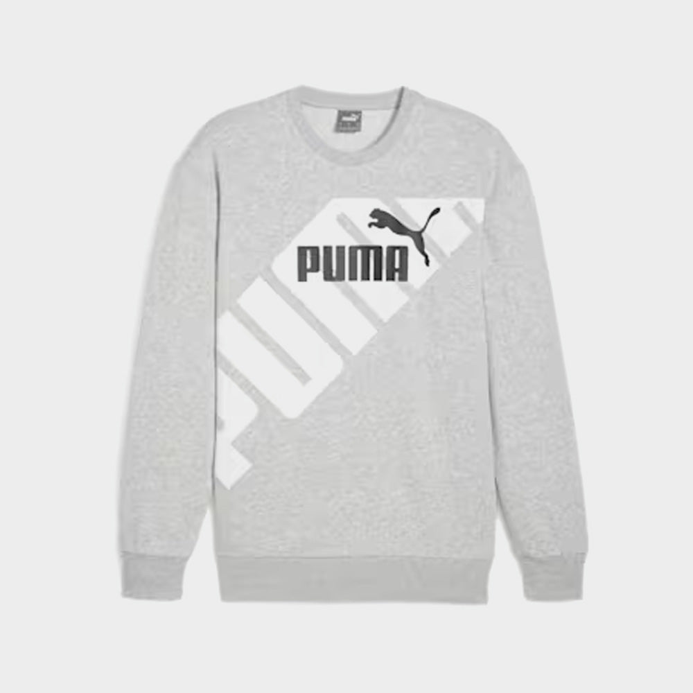 Puma Mens Power Graphic Crew Top Grey/Multi _ 181430 _ Grey