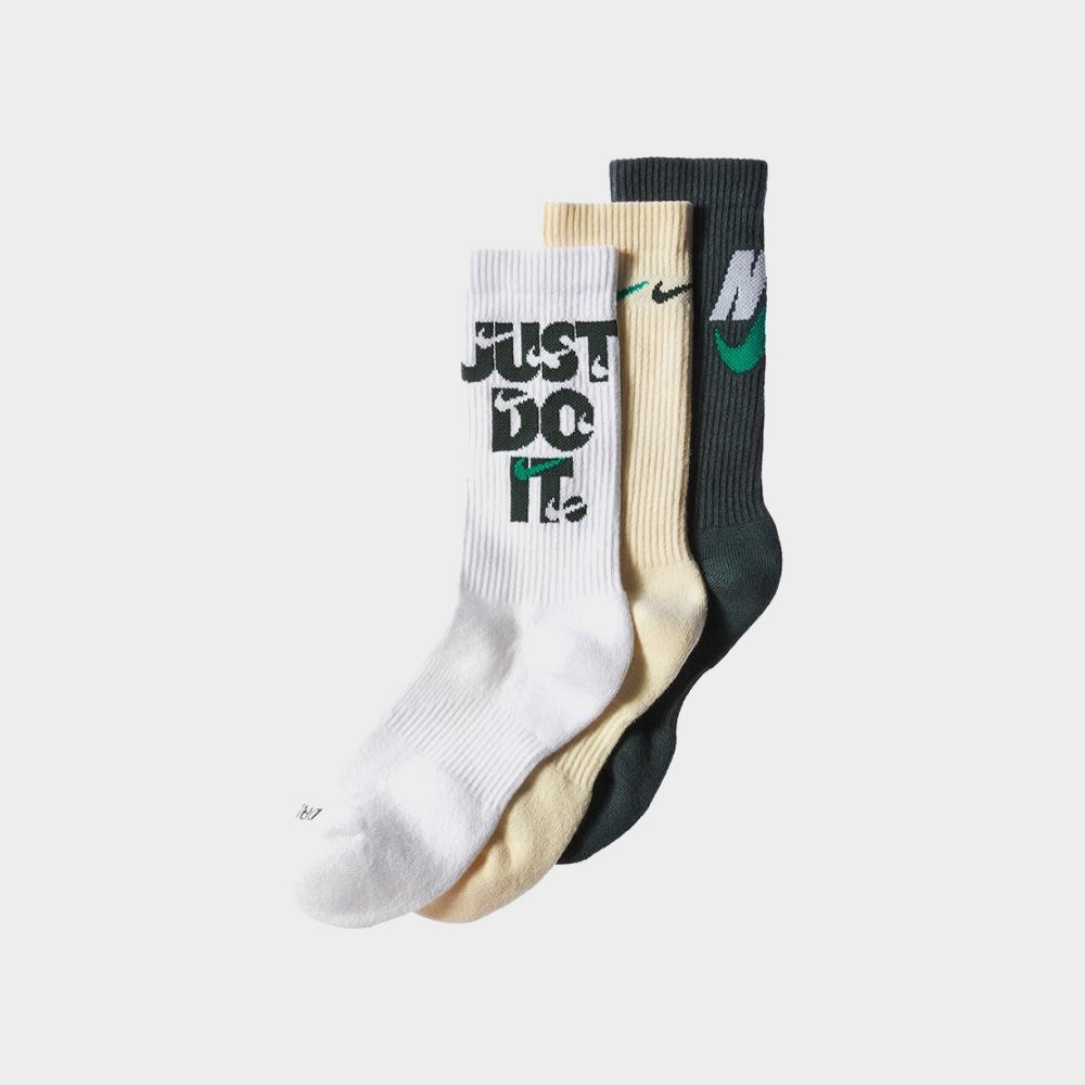 Nike Unisex Everyday Plus Cushioned Socks White Multi 181464 White Tekkie Town