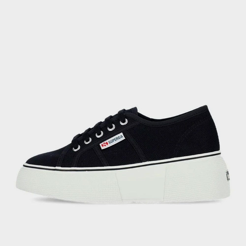 Superga Womens 2287 Bubble Line Black White 181471 Black Tekkie Town