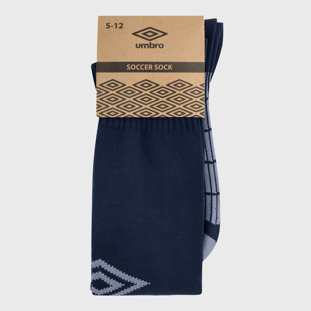 Umbro Unisex Single Football Sock Navy/Grey _ 181579 _ Navy