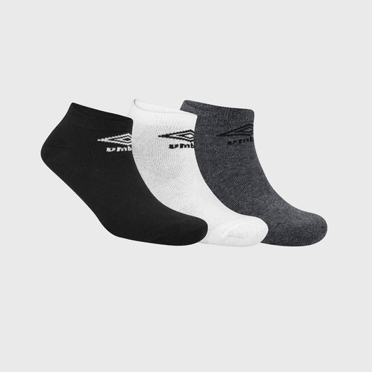 UMBRO 3 Pack Anklet Sock BLACK