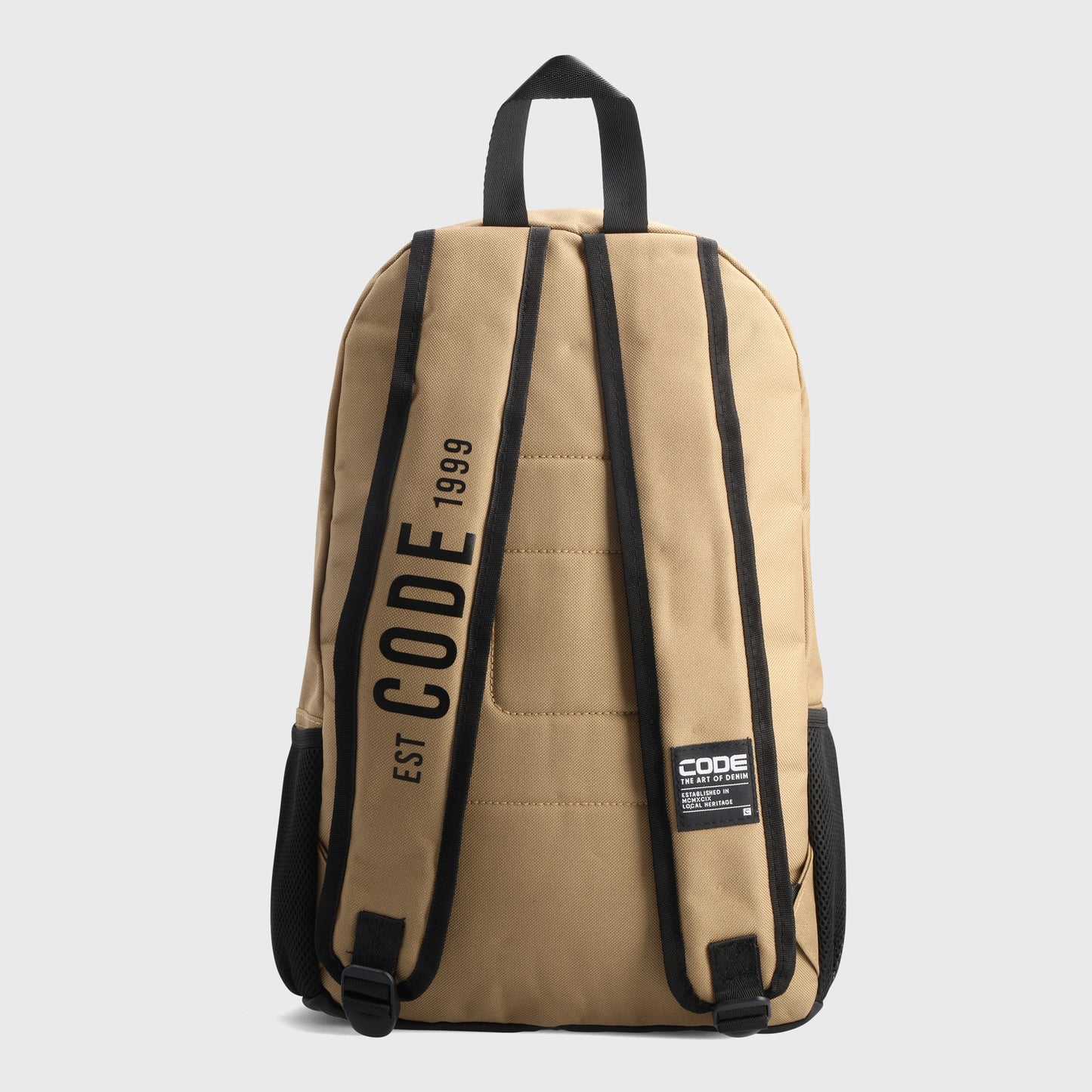 Code Unisex Branded Backpack Beige/Black _ 181663 _ Beige