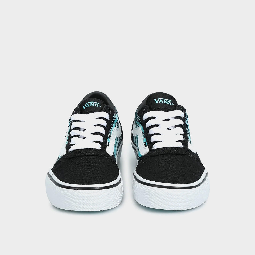 Vans Junior Kids Ward Blue Black Shoes