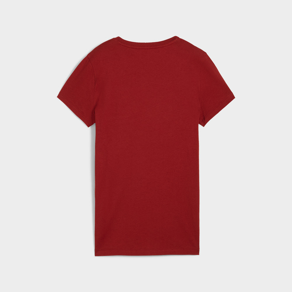 Puma Womens Essentials Script Tee Red/White _ 182022 _ Red