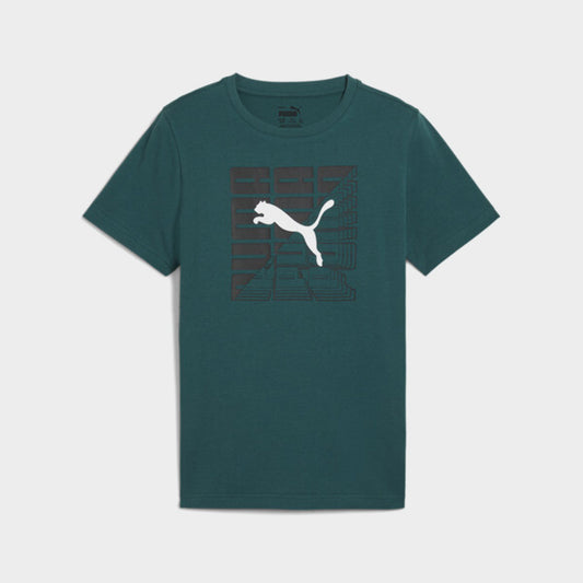 Puma Youth Graphics Tee Green/Multi _ 182034 _ Green