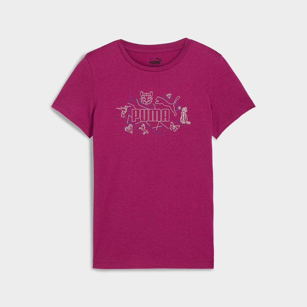 Puma Youth Essentials+ Starry Safari Tee Pink/Multi _ 182036 _ Pink