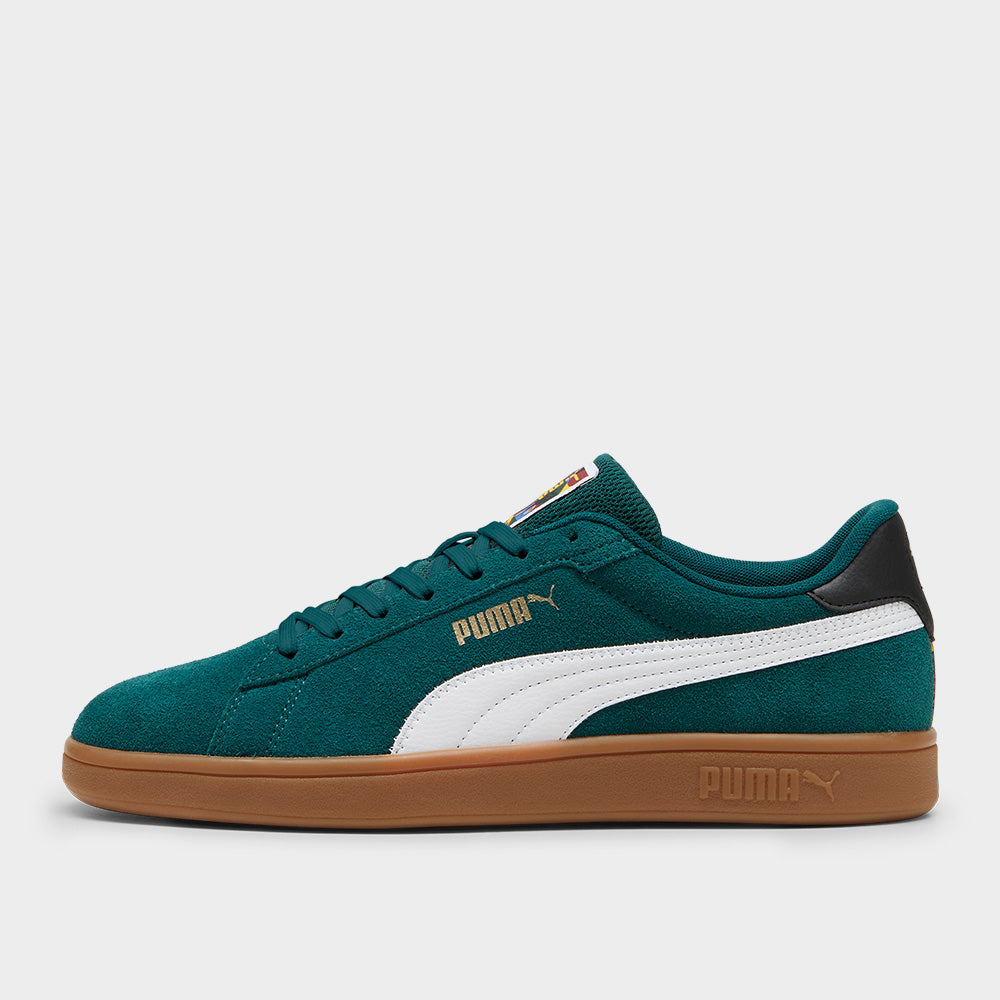 Puma smash v2 green white top