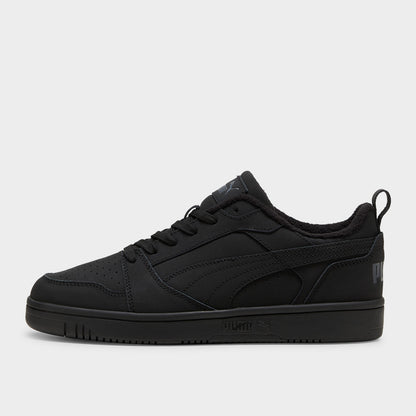 Puma Mens Rebound V6 Low Nubuck Sneakers Black