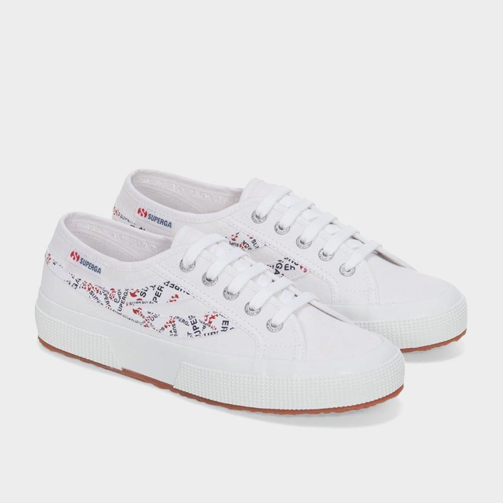 Superga Womens Canvas Swallow Tail Canvas Sneaker White Multi 182466 Tekkie Town
