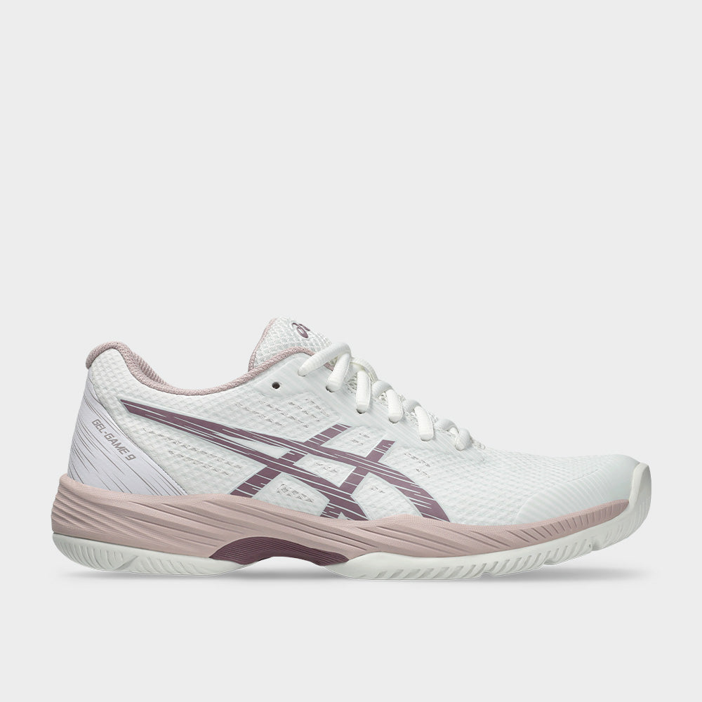 Asics Womens GeL-Game 9 Court Shoe White/pink _ 182785 _ White