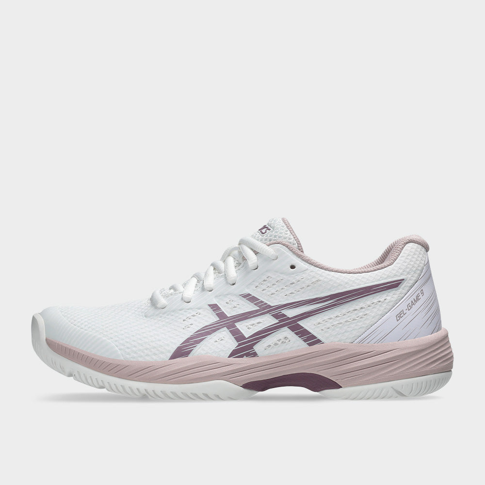 Asics Womens GeL-Game 9 Court Shoe White/pink _ 182785 _ White