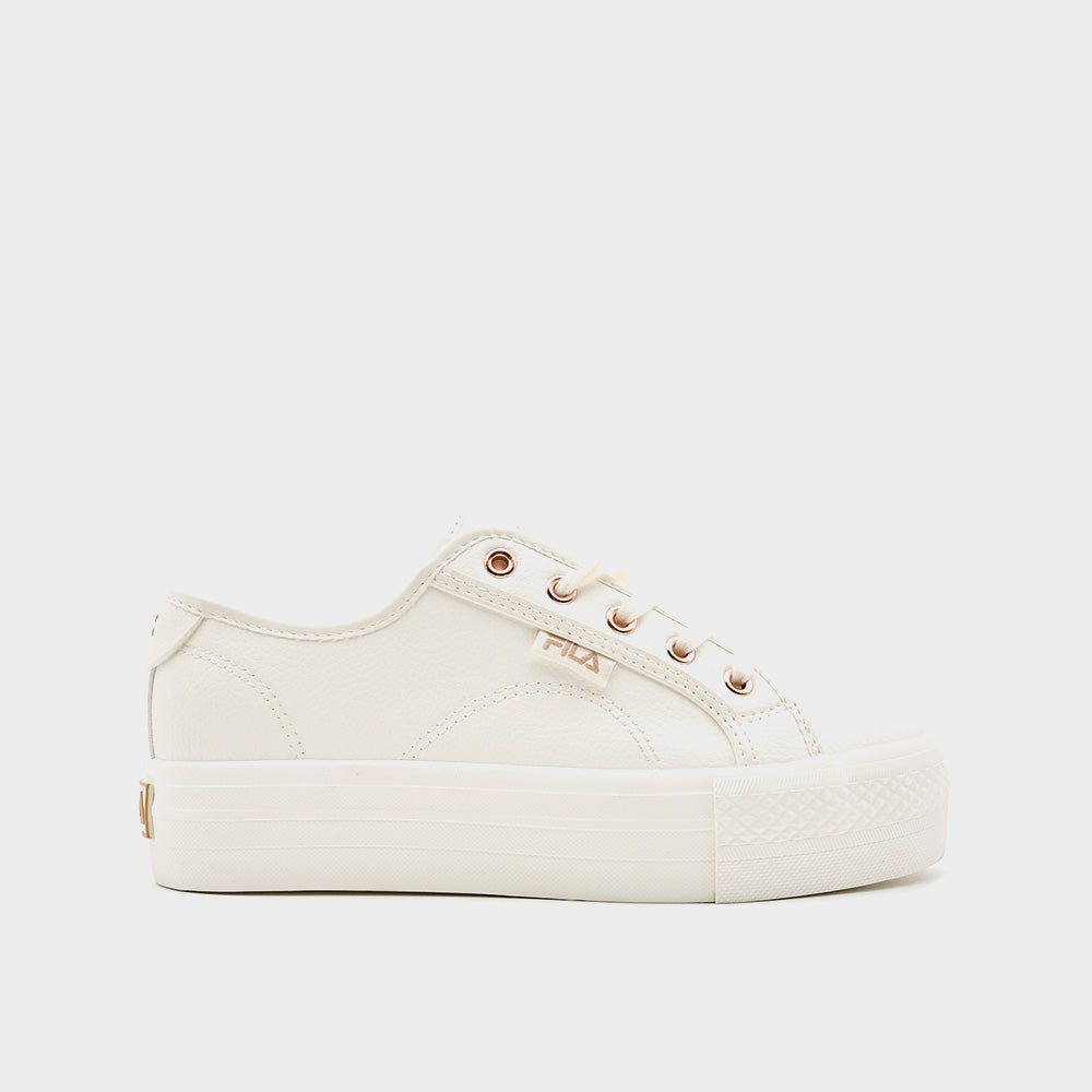 Fila Youth Alessia MM Platform Sneaker White/gold _ 182991 _ White
