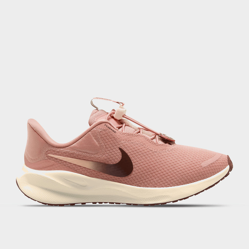 Nike Womens Revolution 7 Easy On Sneaker Pink/gold _ 183091 _ Pink