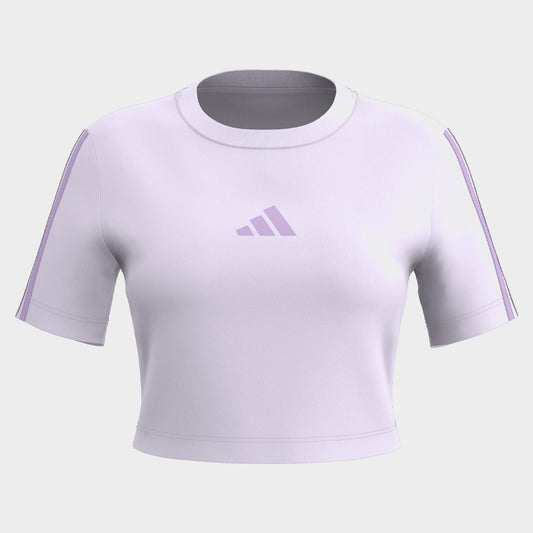 Adidas Womens Essentials 3-Stripes Slim Baby T-shirt Purple _ 183116 _ Purple