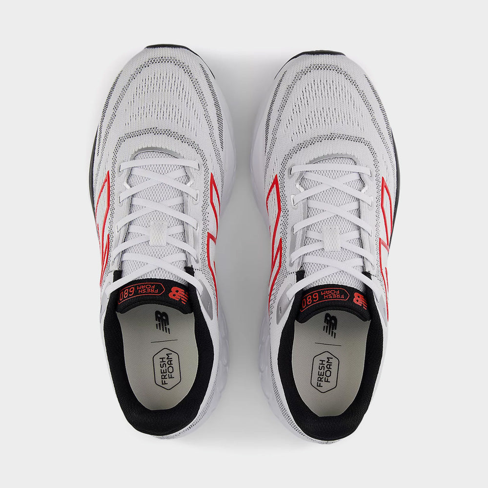 New Balance Mens 680v8 Performance Running White/black/red _ 183287 _ White