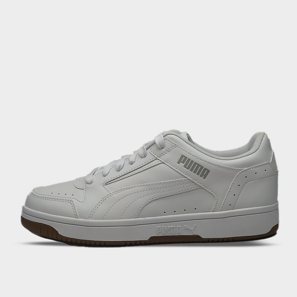 Puma Mens Rebound V6 Low Sneakers White/gum _ 183431 _ White