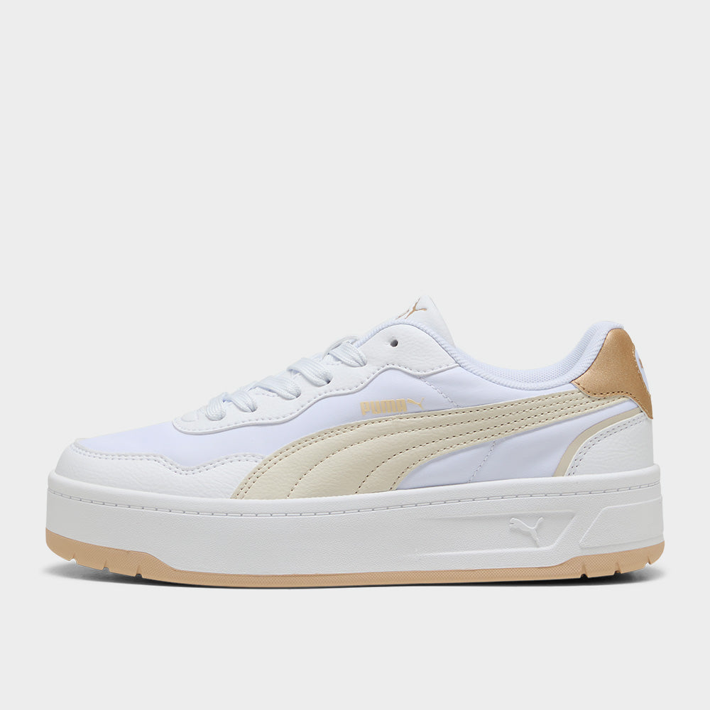 Puma Women's Court Lally Skye Aqua Metallics Sneaker White/beige _ 183439 _ White