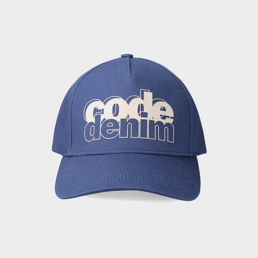 Code Unisex Logo Printed Peak Cap Blue/White _ 183468 _ Blue