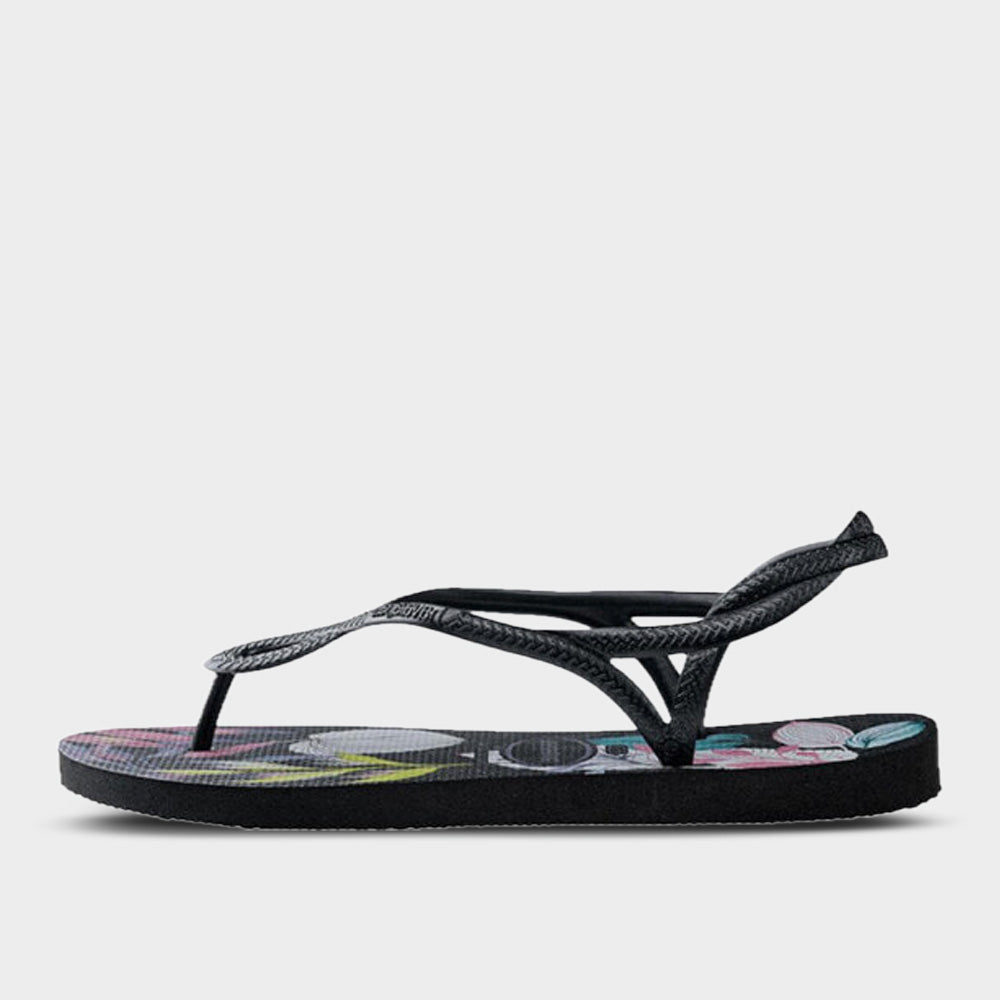 Havaianas Womens Luna Print Sandal Black Multi 183480 Black Tekkie Town