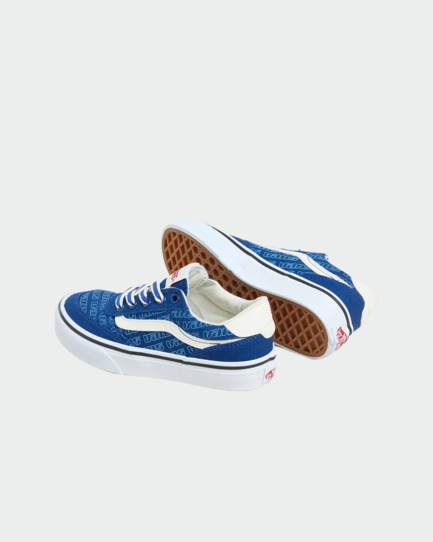 Vans Youth Brooklyn Ls Canvas Sneaker Blue/White _ 183678 _ Blue