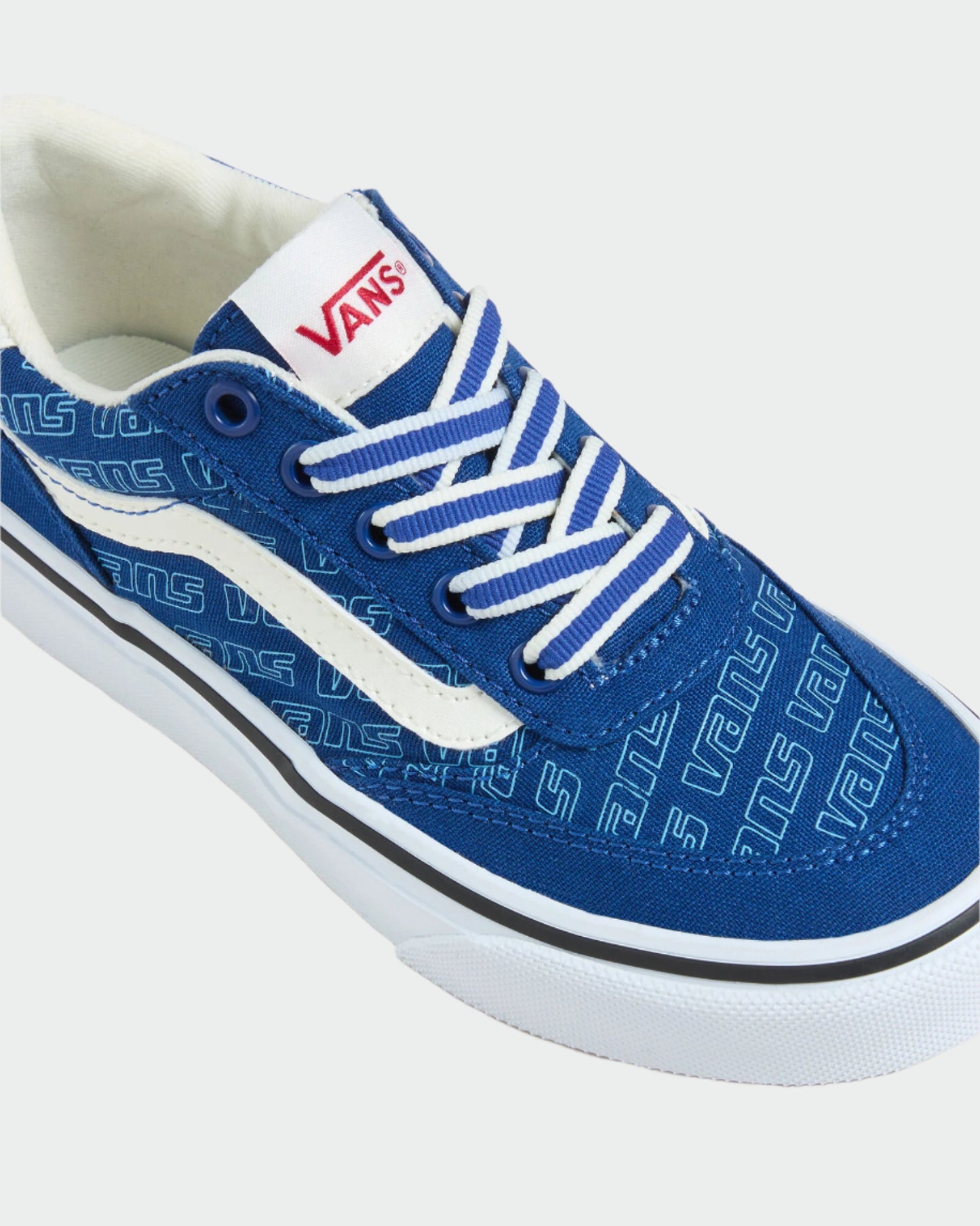 Vans Youth Brooklyn Ls Canvas Sneaker Blue/White _ 183678 _ Blue