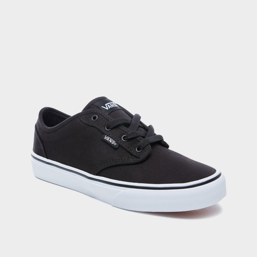 Vans Youth Atwood Canvas Sneaker Black/White _ 183680 _ Black