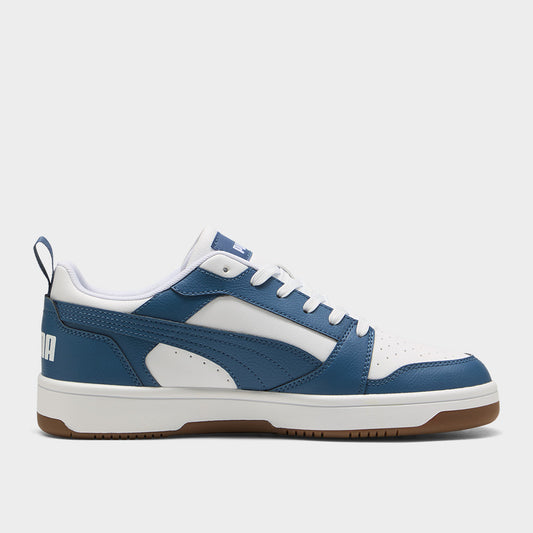 Puma Mens Rebound V6 Low Sneaker Blue/white _ 184101 _ Blue