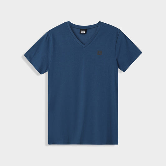Code Mens Rib V-Neck Tee Blue _ 184477 _ Blue