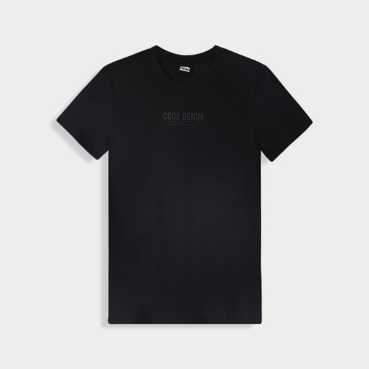 Code Mens Rib Crew Neck Tee Black _ 184479 _ Black