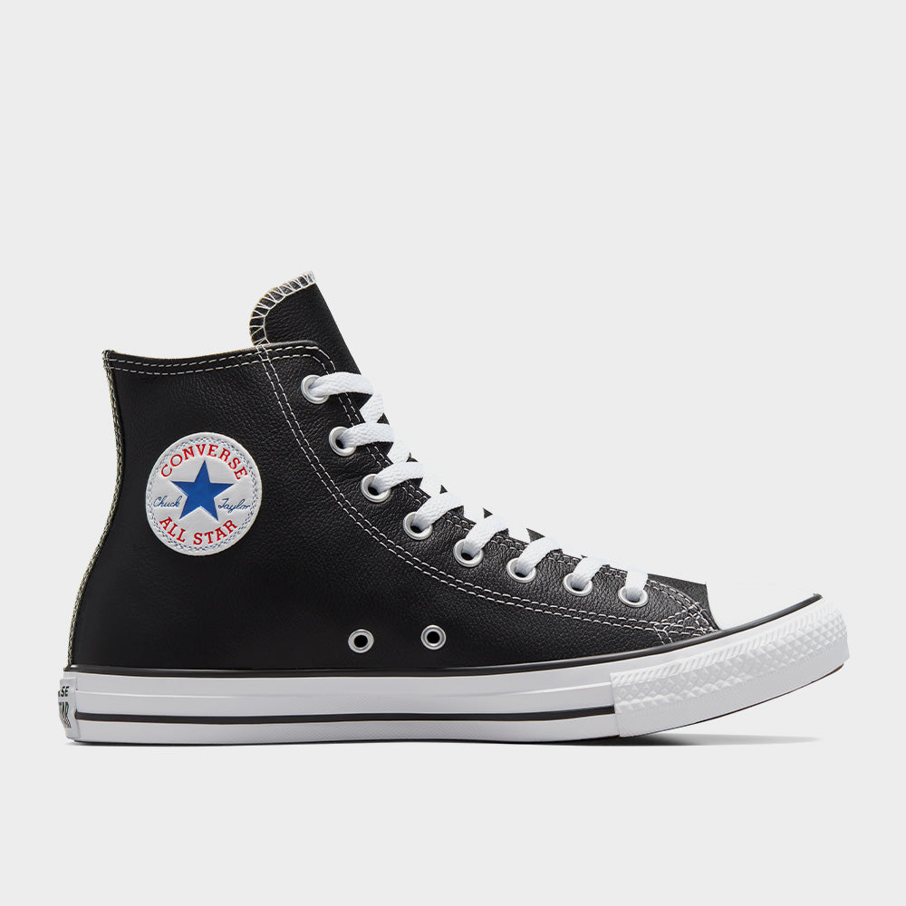 Converse Mens All Star Hi Leather Black/white _ 184659 _ Black