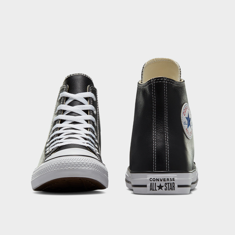 Converse Mens All Star Hi Leather Black/white _ 184659 _ Black