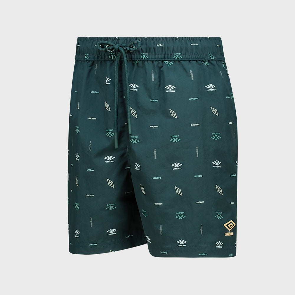 Umbro Youth Eli All Over Print Shorts Green