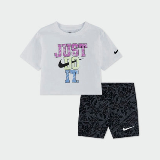 Nike Girls LACE IT UP BIKE SHORT SET Black