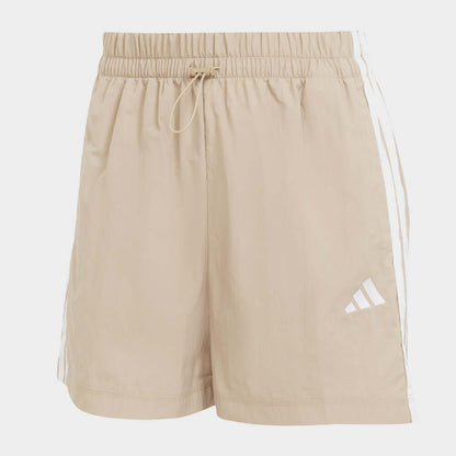 ADIDAS WOMENS 3 Strips Shorts BEIGE