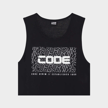 Code Mens Graphic Vest Black
