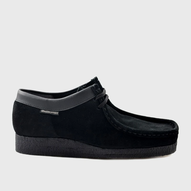 Grasshopper Mens Suede SofTee Moccasins Black Tekkie Town grasshopper-mens-suede-softee-moccasins-black-tekkie-town
