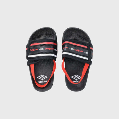 Umbro Boys Tech Slides Red