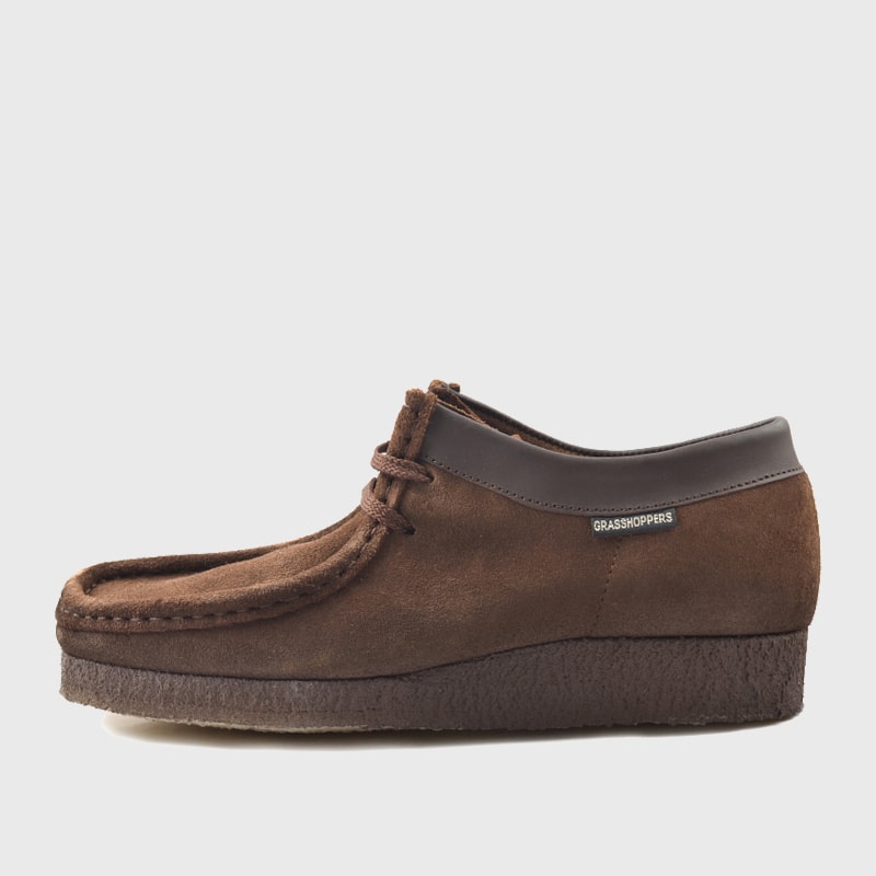 Grasshopper Mens Suede Softee Moccasins Brown