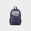 Code Front Pocket Backpack Blue