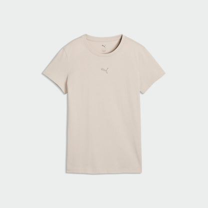 Puma Womens Essential Centered Cat Logo Tee Grey